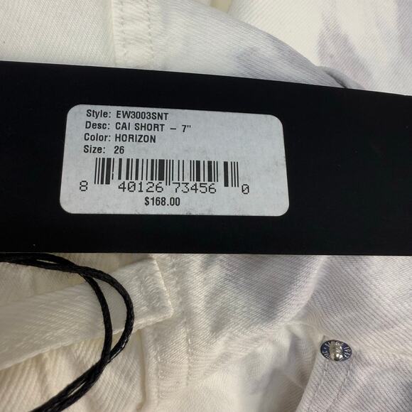 Edwin Denim Shorts Women's 26 (2) White Tie dye CAI Shorts Button Fly NWT - Picture 9 of 15